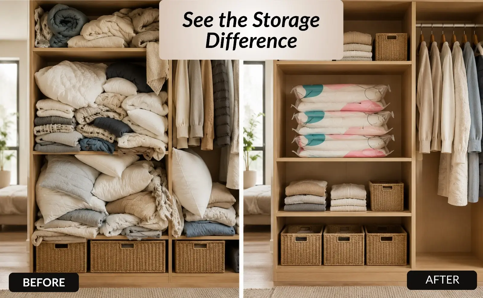 No Vacuum Cloth Storage Bags – Reusable Space-Saving Organizer - Image 5