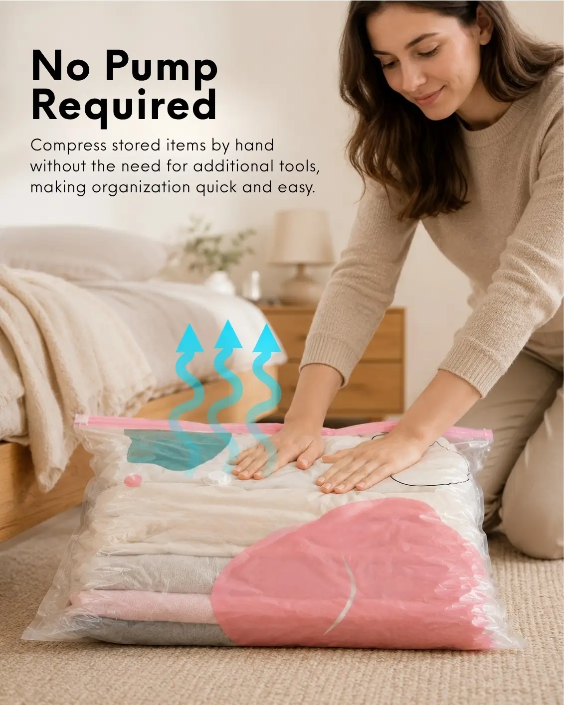 No Vacuum Cloth Storage Bags – Reusable Space-Saving Organizer - Image 2