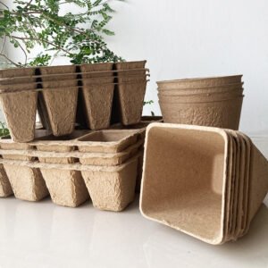 Pulp Seedling Cup Recyclable Lightweight High Water Retention Optimal Seedling Planters