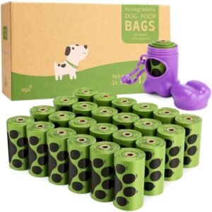 Biodegradable Compostable PLA PBAT Cornstarch Pet Poop Bags Dog Cat Poo Pouches