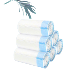 Polyethylene Leak-Proof Cat Litter Bags Roll Packaging Drawstring Closure Portable Poop